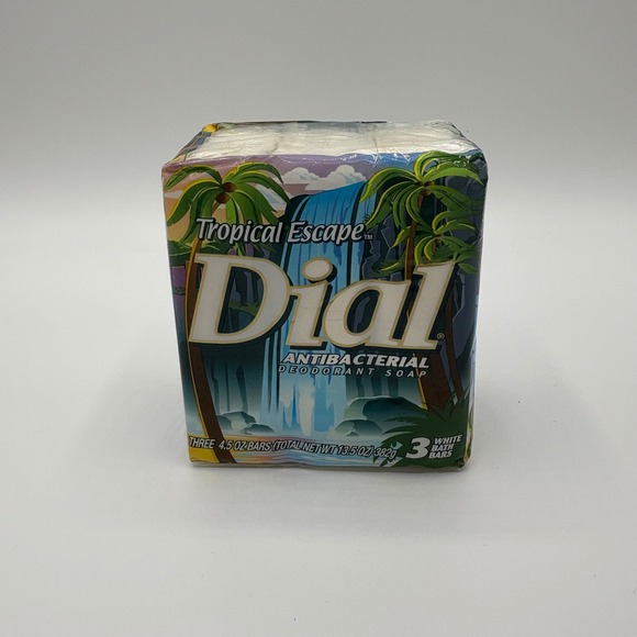 Dial Other - Dial Tropical Escape Antibacterial Deodorant Soap 3 Pack 4.5oz Bath Bars New Old